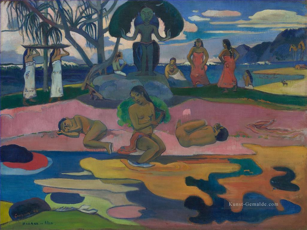 Mahana kein atua Tag Gottes c Beitrag Impressionismus Primitivismus Paul Gauguin Ölgemälde